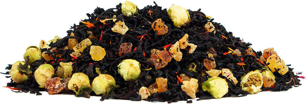 : черный чай с добавками "персиковый блюз"